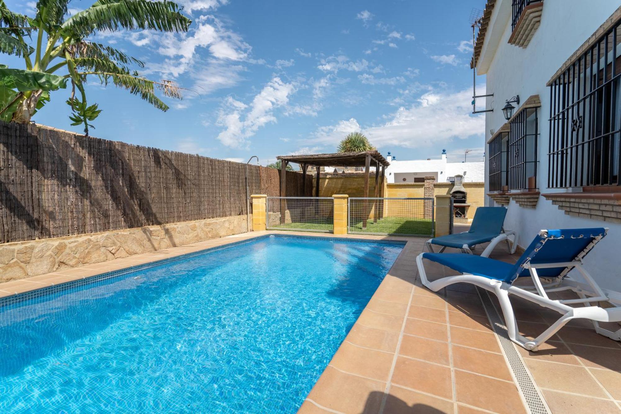 Entrecalas 4 Chalet Con Piscina Privada En Conil, Cala Aceite, Roche Viejo Conil De La Frontera Eksteriør billede